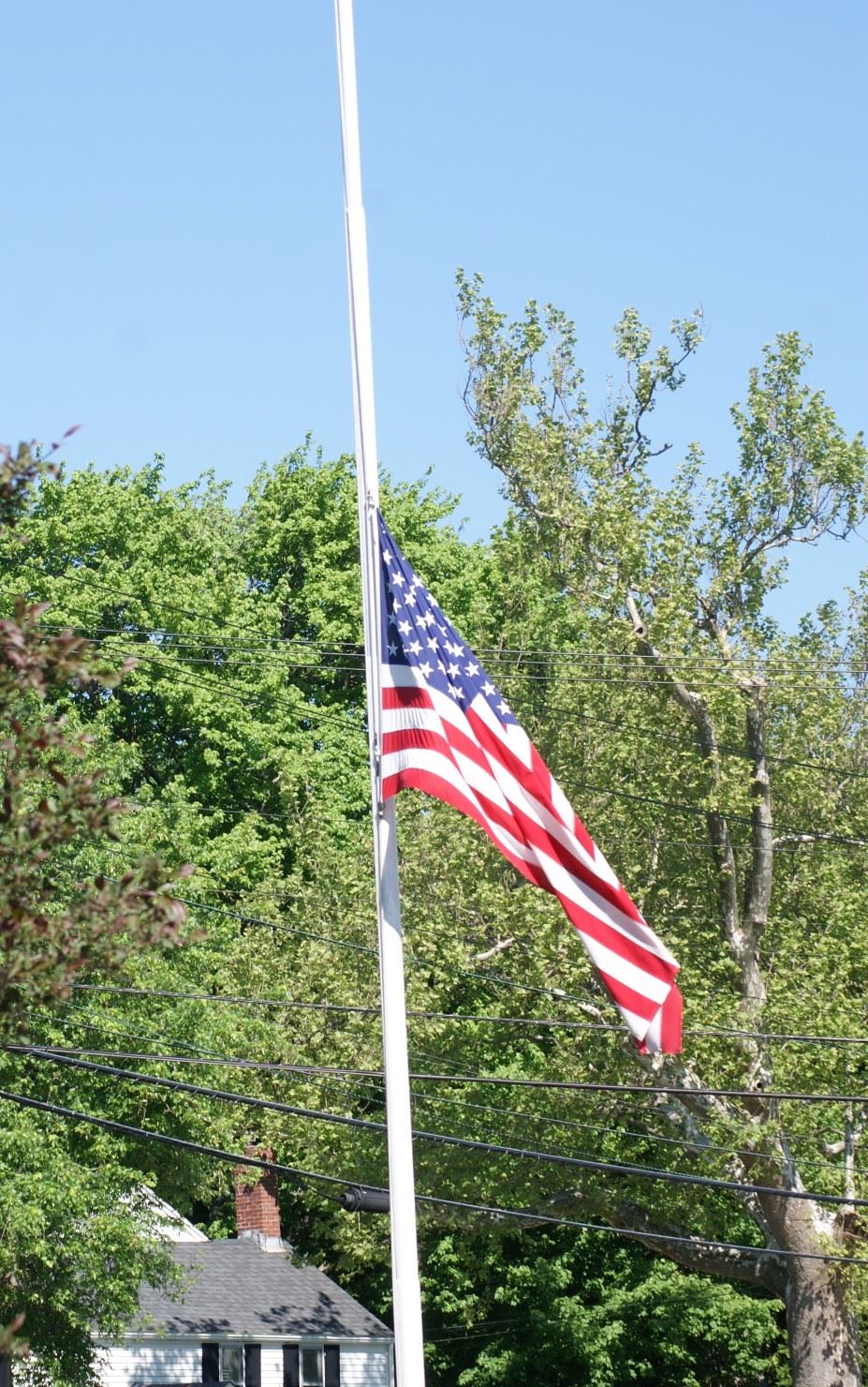 Half Staff at Matthew Hawkes Square